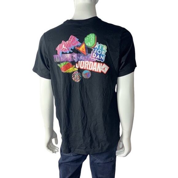 Nike Jordan Sticker Mash Logo T-Shirt Brands VTG Style CD5638-010 - Sz XL - Picture 5 of 9